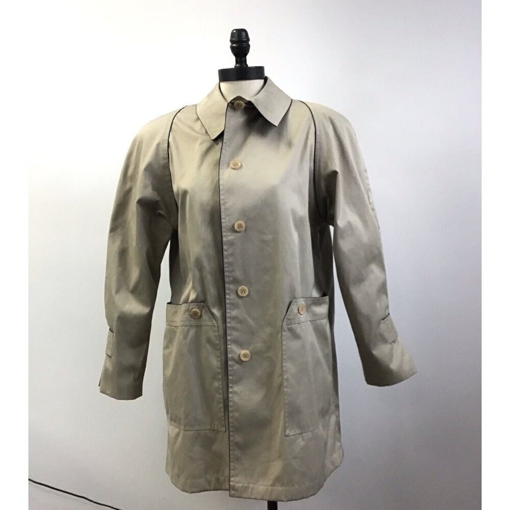 Vintage  Woman’s Brem Rainwear Trench Coat Size 10 Petite